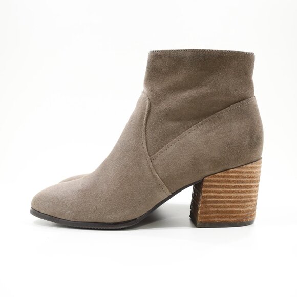 Blondo Sondra Brown Suede Leather 2.5" Block Heel Waterproof Booties - 8.5 - Picture 1 of 7